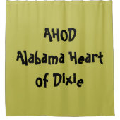 Alabama Herz von Dixie Duschvorhang (Vorderseite)