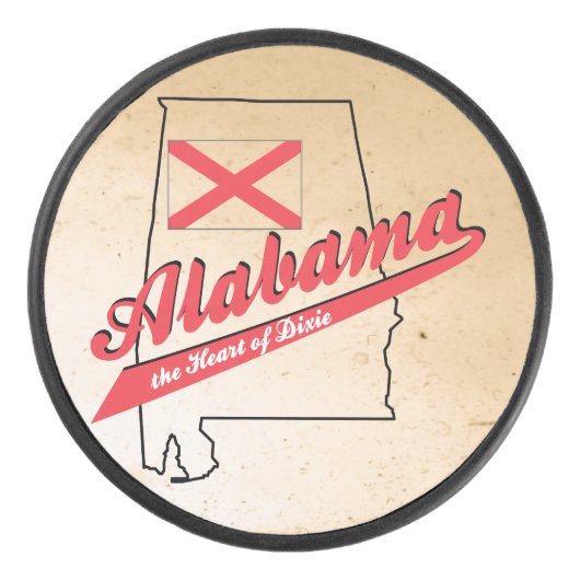 Alabama Herz von Dixie Eishockey Puck (Vorderseite)