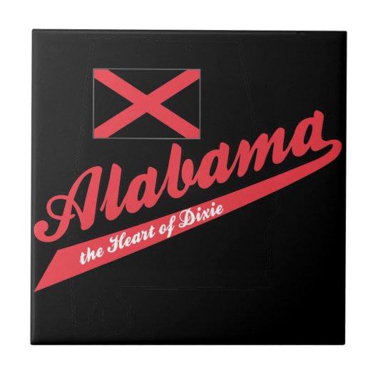 Alabama Herz von Dixie Fliese (Vorderseite)