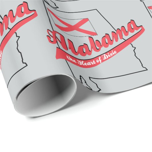 Alabama Herz von Dixie Geschenkpapier (Rolleneckpunkt)