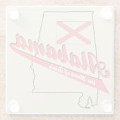Alabama Herz von Dixie Glasuntersetzer (Rückseite)