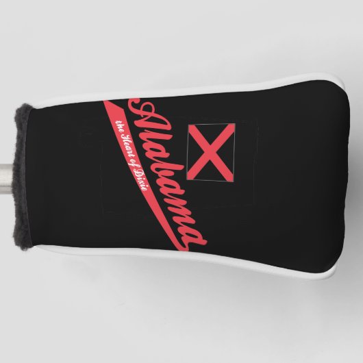 Alabama Herz von Dixie Golf Headcover (Vorderseite)