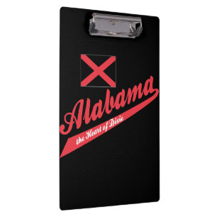 Alabama Herz von Dixie Klemmbrett