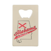 Alabama Herz von Dixie Kreditkarten Flaschenöffner (Rückseite)