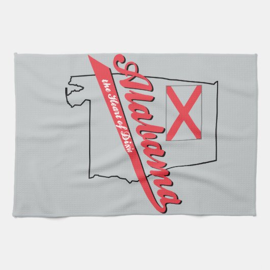Alabama Herz von Dixie Küchentuch (Horizontal)