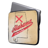 Alabama Herz von Dixie Laptopschutzhülle (Vorderseite Links)