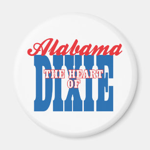 Alabama Herz von Dixie Magnet