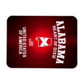 Alabama Herz von Dixie Magnet (Horizontal)