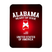 Alabama Herz von Dixie Magnet (Vertikal)