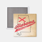 Alabama Herz von Dixie Magnet (Vorderseite/Rückseite)