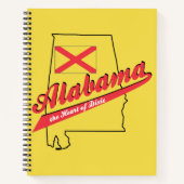 Alabama Herz von Dixie Notizbuch (Vorderseite)