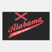 Alabama Herz von Dixie Rechteckiger Aufkleber (Vorderseite)