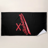 Alabama Herz von Dixie Strandtuch (Vorderseite)