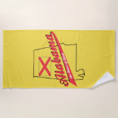 Alabama Herz von Dixie Strandtuch (Vorderseite)