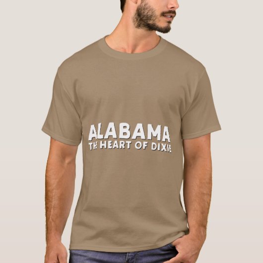 Alabama Herz von Dixie T-Shirt (Vorderseite)