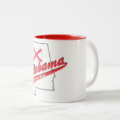 Alabama Herz von Dixie! Zweifarbige Tasse (VorderseiteRechts)