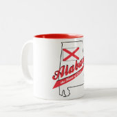 Alabama Herz von Dixie! Zweifarbige Tasse (Vorderseite Links)