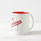 Alabama Herz von Dixie Zweifarbige Tasse (VorderseiteRechts)
