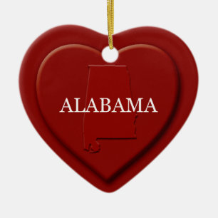 Alabama Herzkarte Weihnachtsschmuck