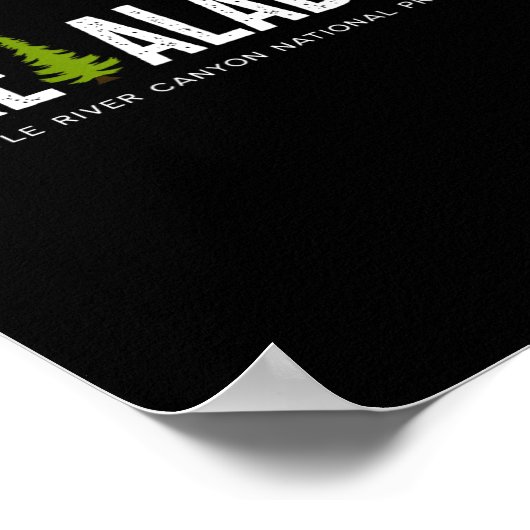 Alabama Hike Little River Canyon Tree Retro Graphi Poster (Ecke)