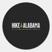 Alabama Hike Little River Canyon Tree Retro Graphi Runder Aufkleber (Vorderseite)