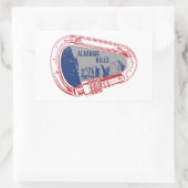 Alabama Hills Klettersteig Carabiner Rechteckiger Aufkleber (Tasche)