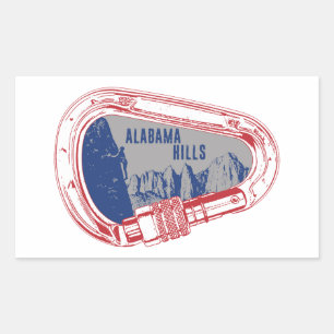 Alabama Hills Klettersteig Carabiner Rechteckiger Aufkleber