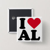 ALABAMA - I-LIEBE-AL - I-LIEBE ALABAMA BUTTON (Vorne & Hinten)