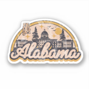 Alabama im Vintage-Stil Aufkleber