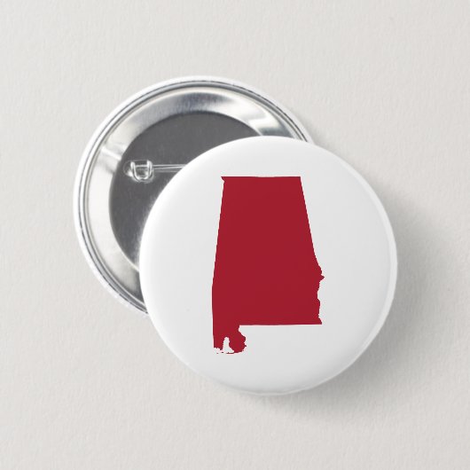 Alabama in Rot Button (Vorne & Hinten)