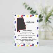 Alabama Information Bildung Postkarte (Stehend Vorderseite)