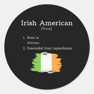 Alabama Irish American Novelty Runder Aufkleber