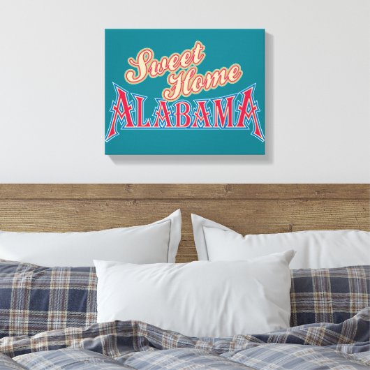 Alabama ist Zuhause Leinwanddruck (Insitu (Schlafzimmer))