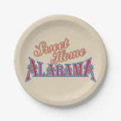 Alabama ist Zuhause Pappteller (Vorderseite)