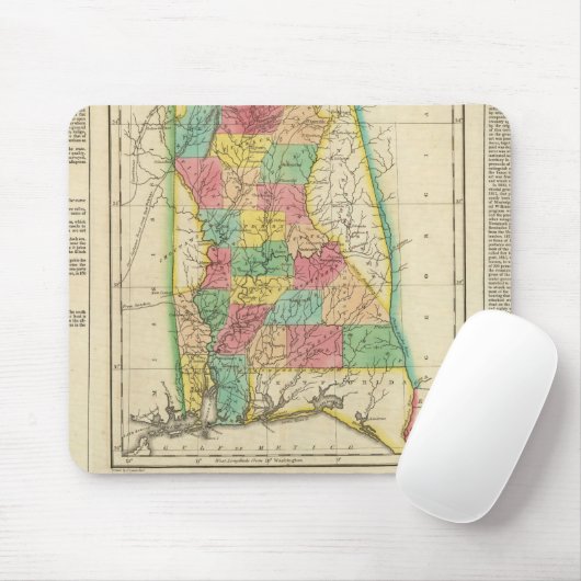 Alabama-Karte Mousepad (Mit Mouse)