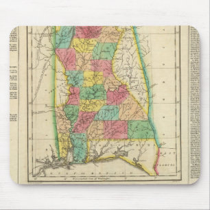 Alabama-Karte Mousepad