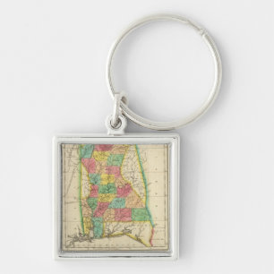 Alabama-Karte Schlüsselanhänger