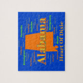 Alabama-Karten-Silhouette-Pop-Kunst Puzzle (Vertikal)