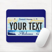 Alabama-Kfz-KennzeichenMausunterlage Mousepad (Mit Mouse)