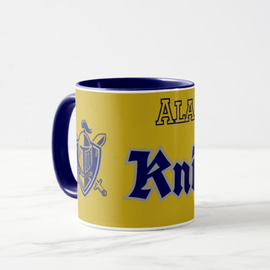 Alabama Knights Navy Blau Tasse (Vorderseite Links)
