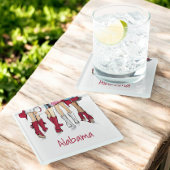 Alabama Ladys Fashion Cowboy Boots Crimson Red Glasuntersetzer