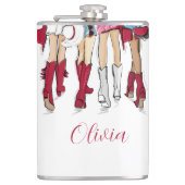 Alabama Ladys Fashion Cowboy Boots Hats Crimson Flachmann (Vorderseite)