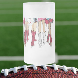 Alabama Ladys Fashion Cowboy Boots Hats Crimson Mattglas Bierglas