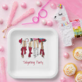 Alabama Ladys Fashion Cowboy Boots Schneiden Pappteller (Party)