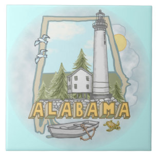 Alabama Leuchtturm Kachel