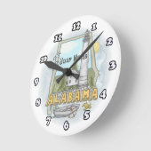 Alabama Lighthouse Runde Wanduhr (Winkel)