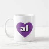 Alabama lila Herz - I Liebe Kaffeetasse (Links)