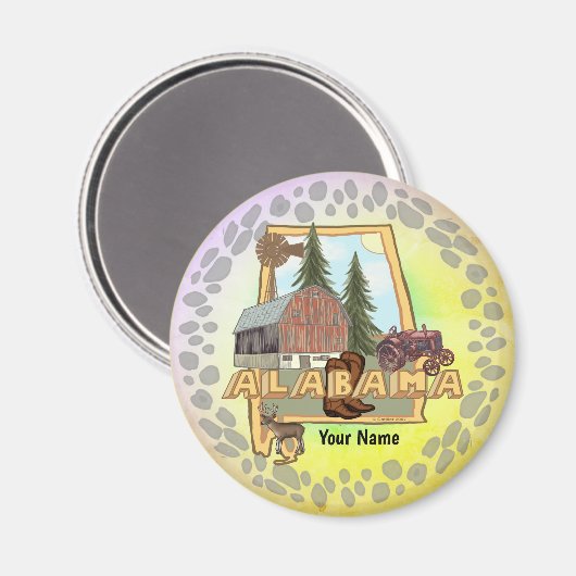 Alabama Magnet (Vorderseite/Rückseite)