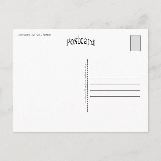 Alabama Map Art Postkarte (Rückseite)