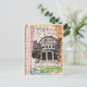 Alabama Map Art Postkarte (Stehend Vorderseite)